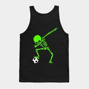 Halloween Dabbing Skeleton Soccer Shirt Dab Pose Soccer Ball Tank Top